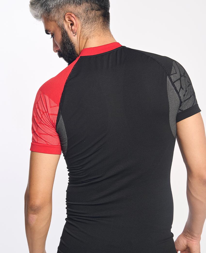 sport hg PRO TEAM Camiseta de manga corta con fibra de carbono negro y rojo Rebajas de fin de temporada