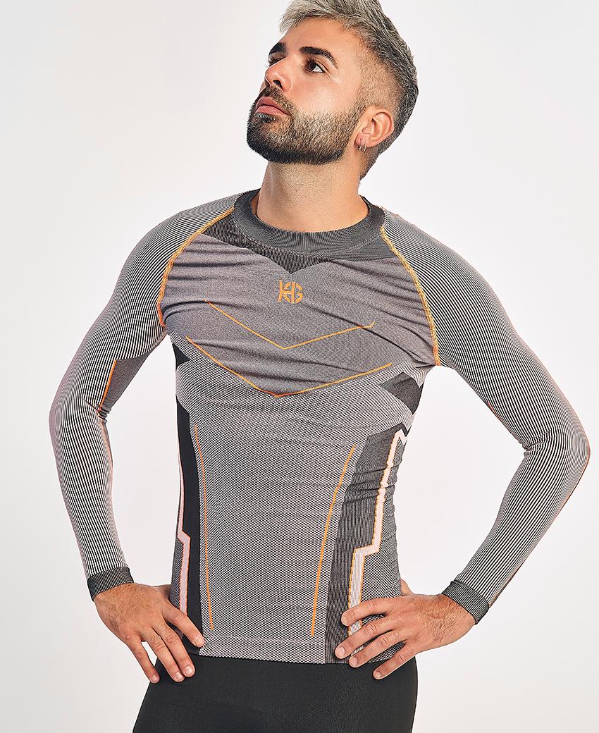 sport hg VERGES Camiseta de manga larga con fibra de carbono naranja fluor Devoluciones gratuitas