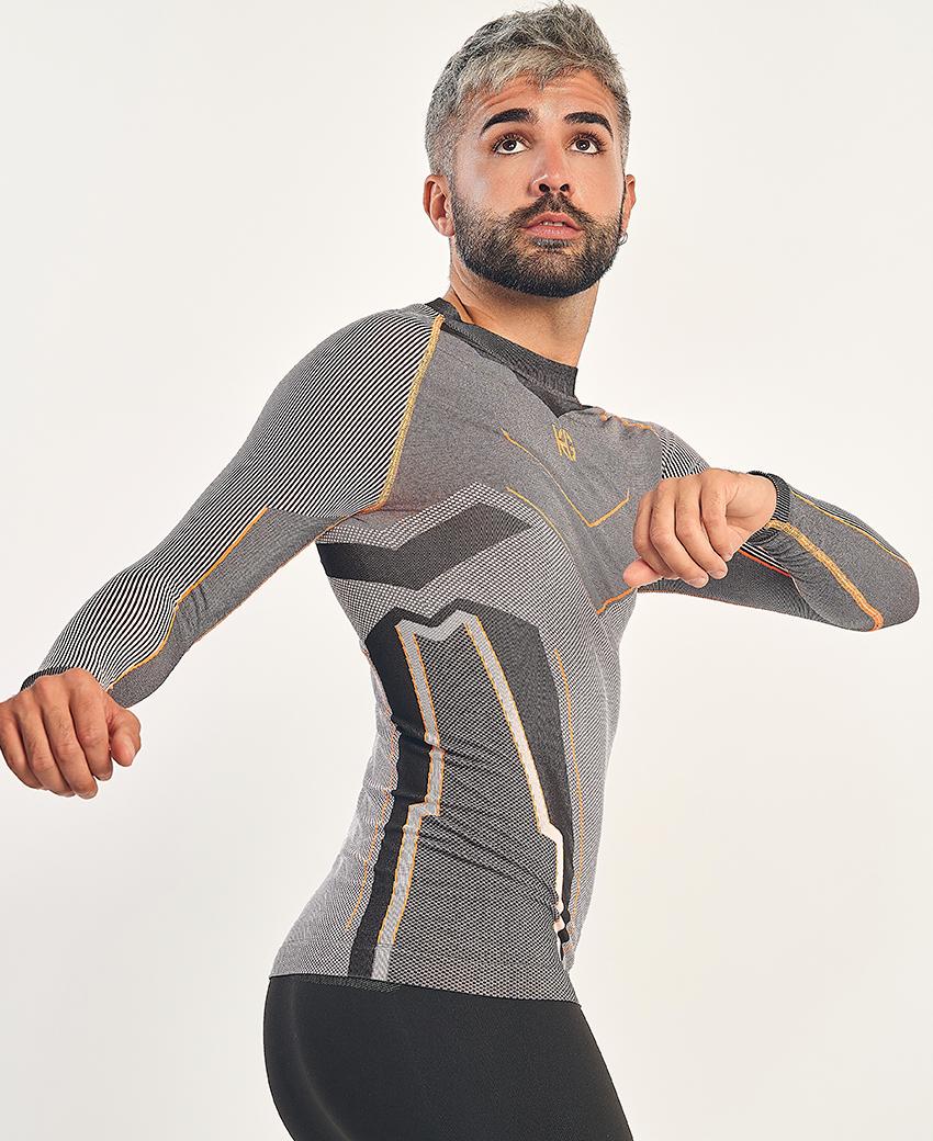 sport hg VERGES Camiseta de manga larga con fibra de carbono naranja fluor Devoluciones gratuitas