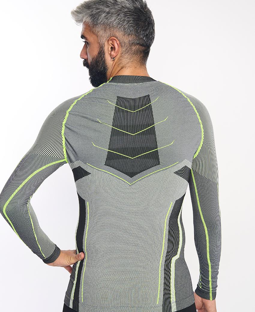 sport hg VERGES Camiseta de manga larga con fibra de carbono amarillo fluor 2025