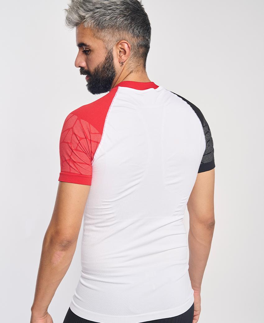 sport hg PRO TEAM Camiseta de manga corta con fibra de carbono blanco Outlet online