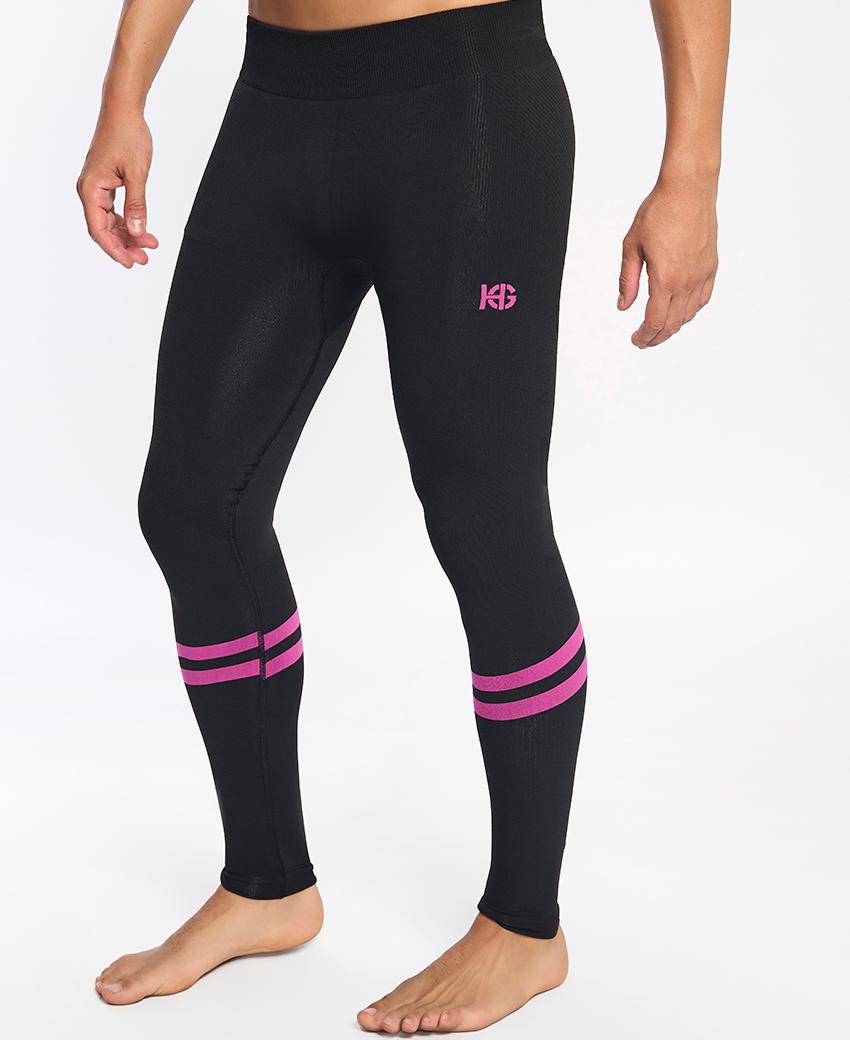 sport hg PENTRO UNISEX Malla larga técnica con fibra de carbono negro y fucsia Rebajas