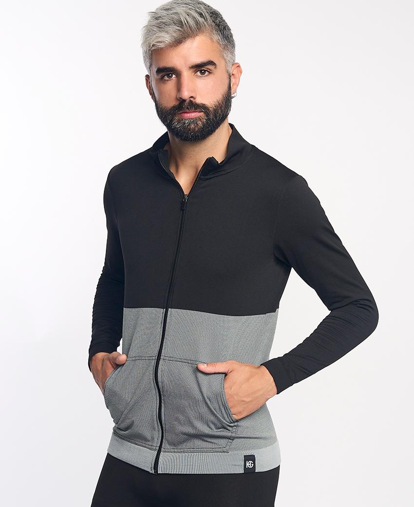 sport hg KOMI Chaqueta técnica negra y gris Mejor oferta