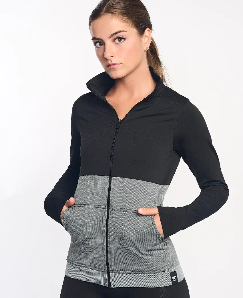 sport hg KOMI Chaqueta técnica negra y gris