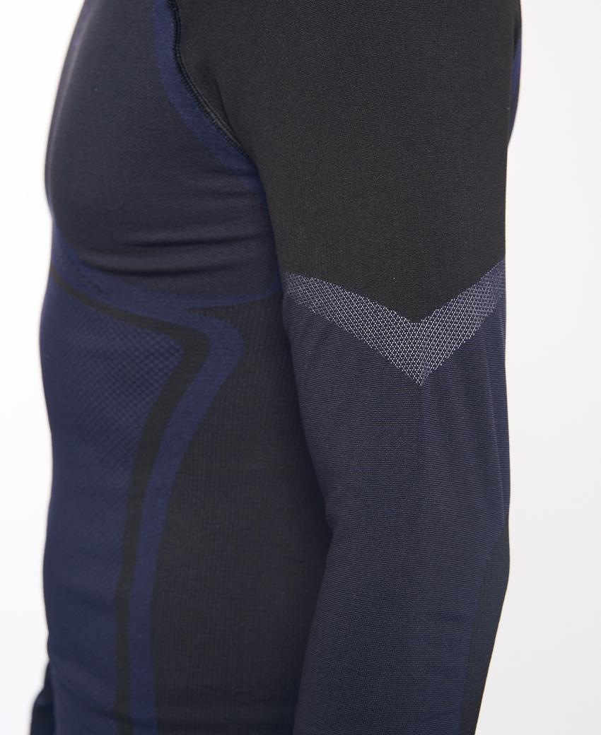 sport hg NORTH Camiseta de manga larga de doble capa negra y marino Rebajas top
