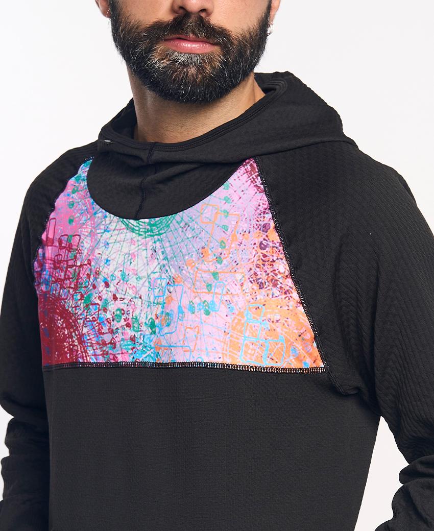 sport hg KONG Sudadera técnica estampada con capucha Tienda de fábrica