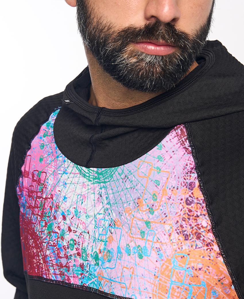 sport hg KONG Sudadera técnica estampada con capucha Tienda de fábrica