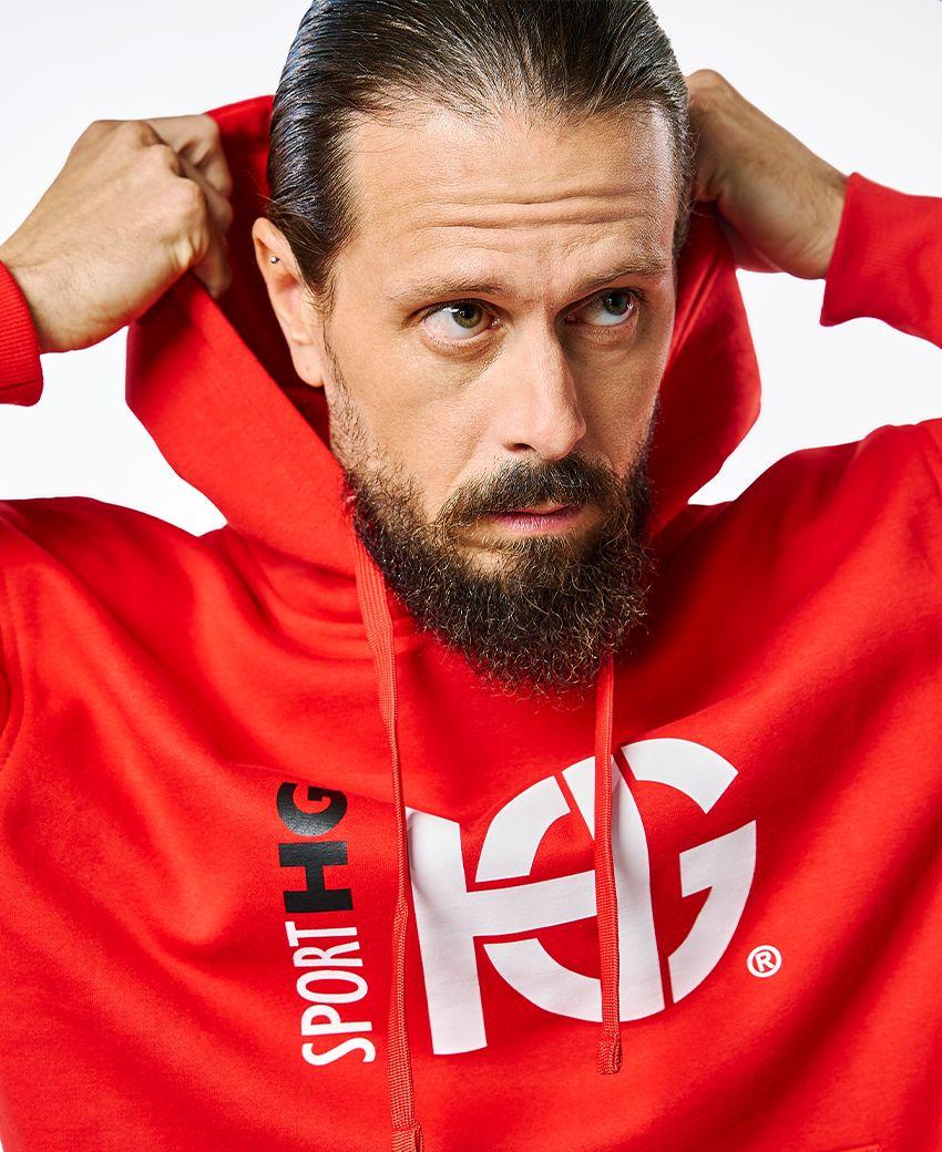 sport hg CLASS Sudadera de algodón roja Devoluciones gratuitas