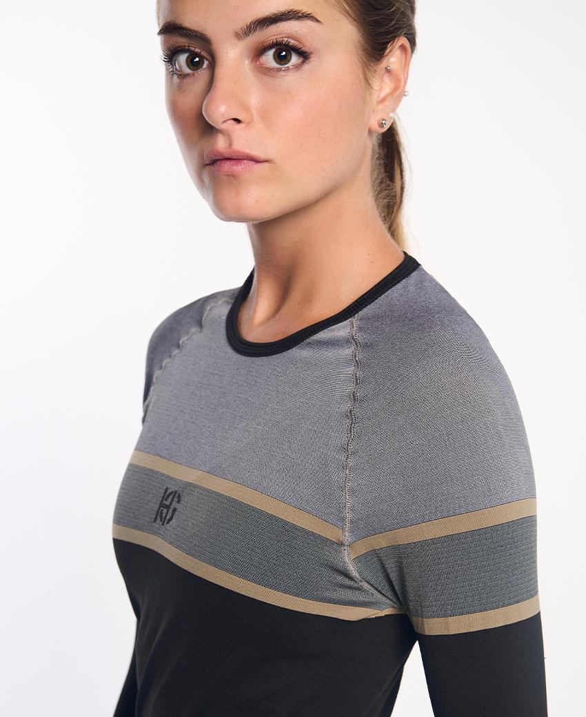 sport hg DACTYL Camiseta de manga larga negro y gris Gran oferta