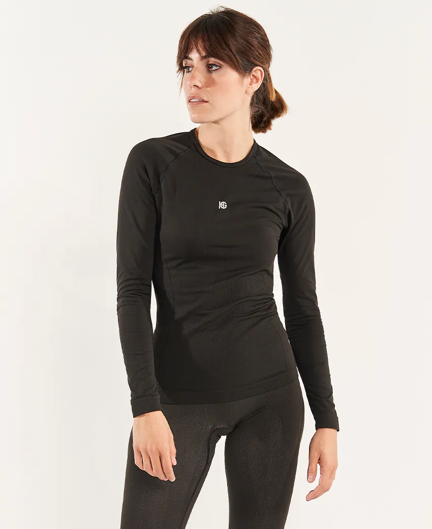 sport hg BASIS Camiseta de manga larga negro
