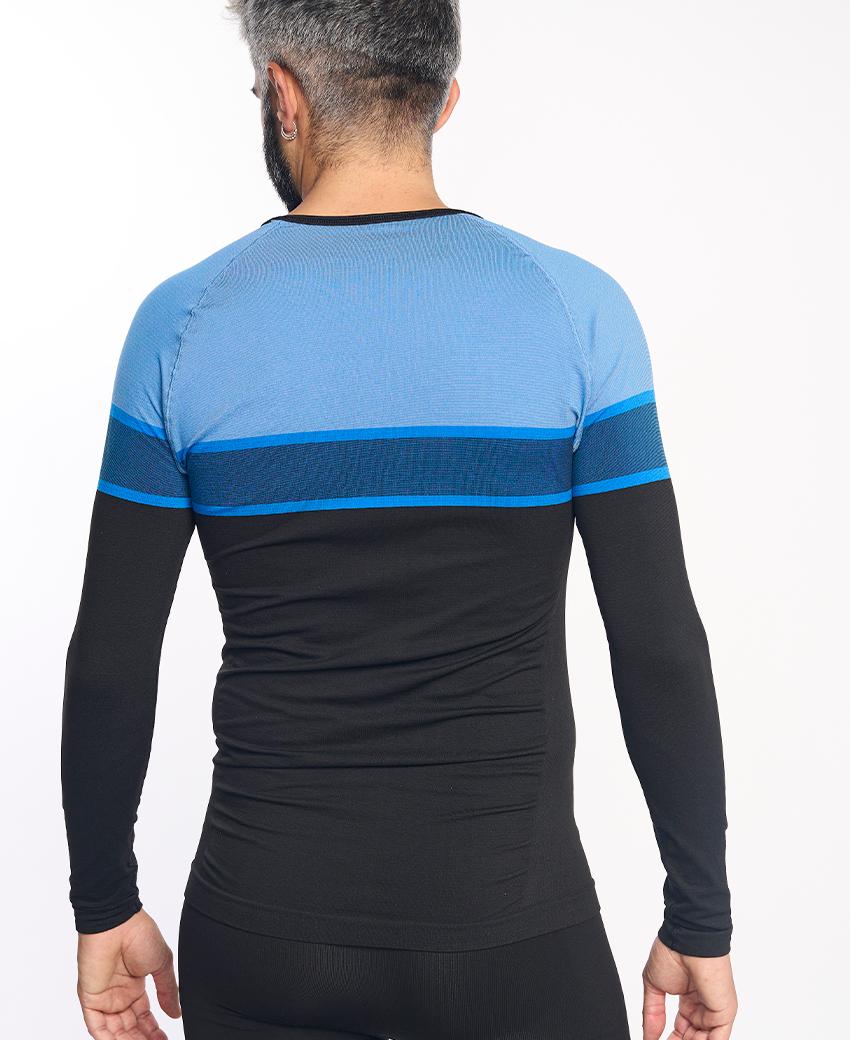 sport hg DACTYL Camiseta de manga larga negro y azul Descuento