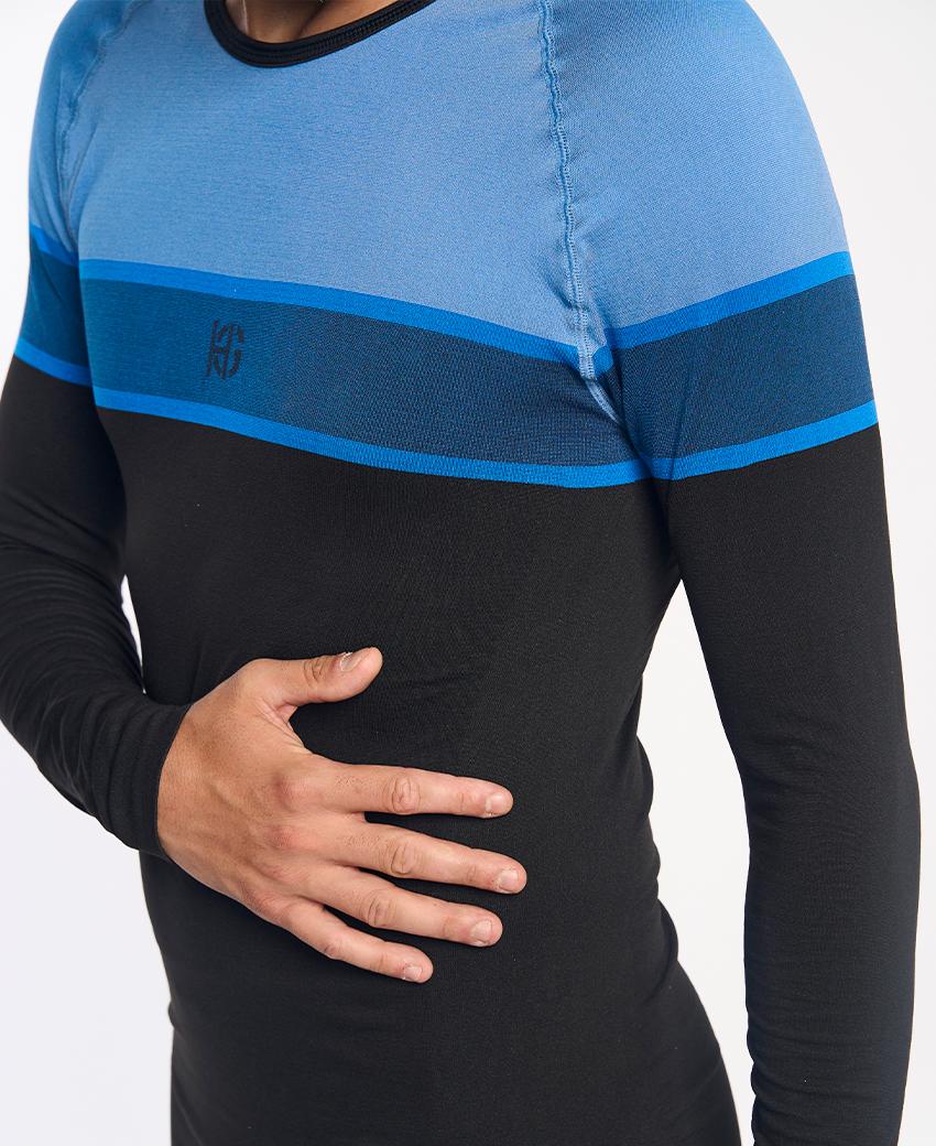 sport hg DACTYL Camiseta de manga larga negro y azul Descuento