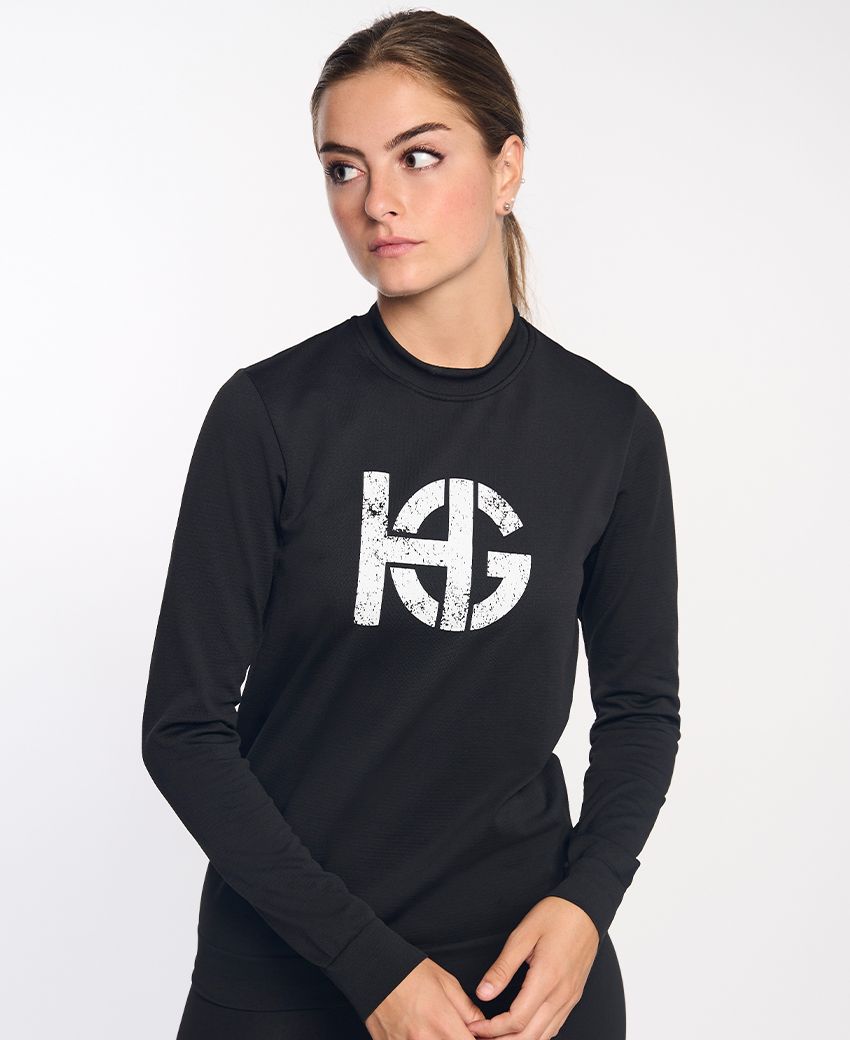 sport hg LOBBY UNISEX Sudadera técnica de segunda capa negra Ahorra y exporta