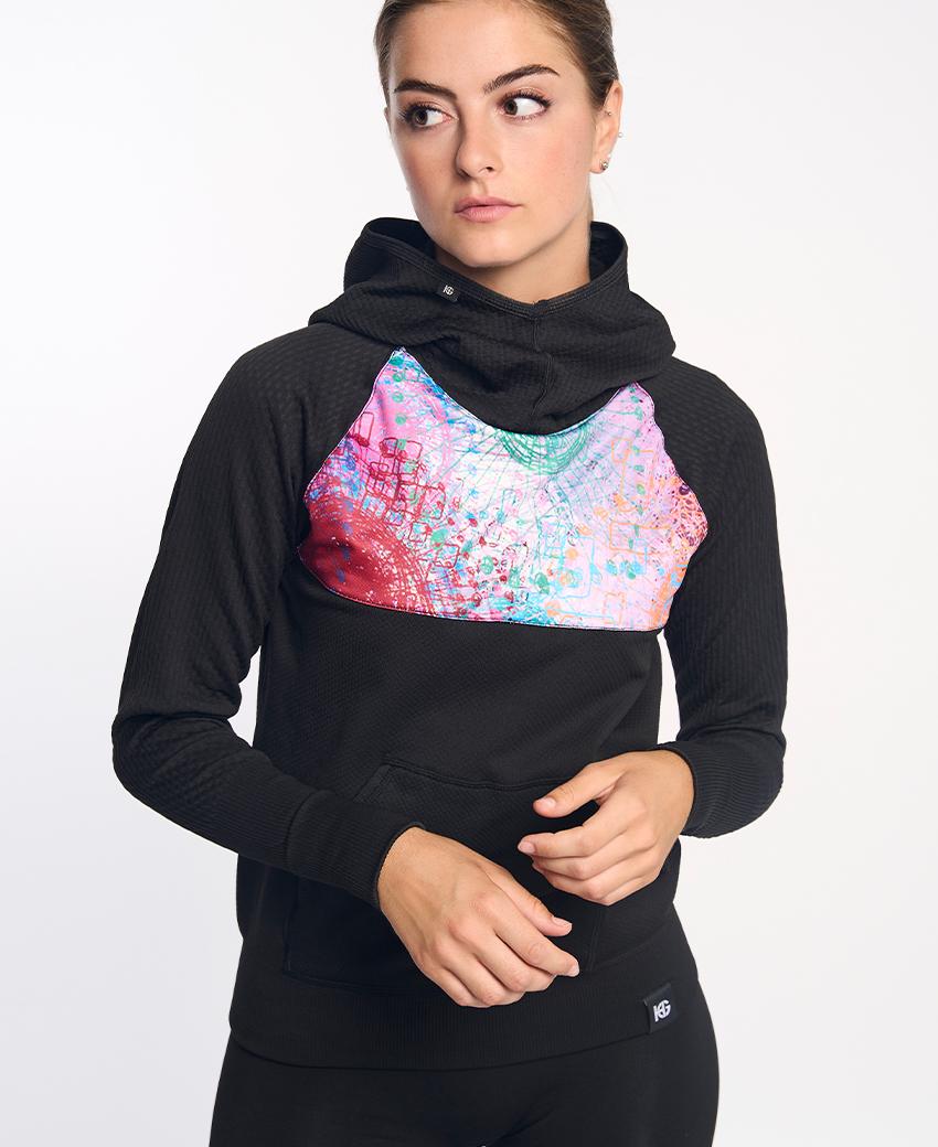 sport hg KONG Sudadera técnica estampada con capucha Outlet online