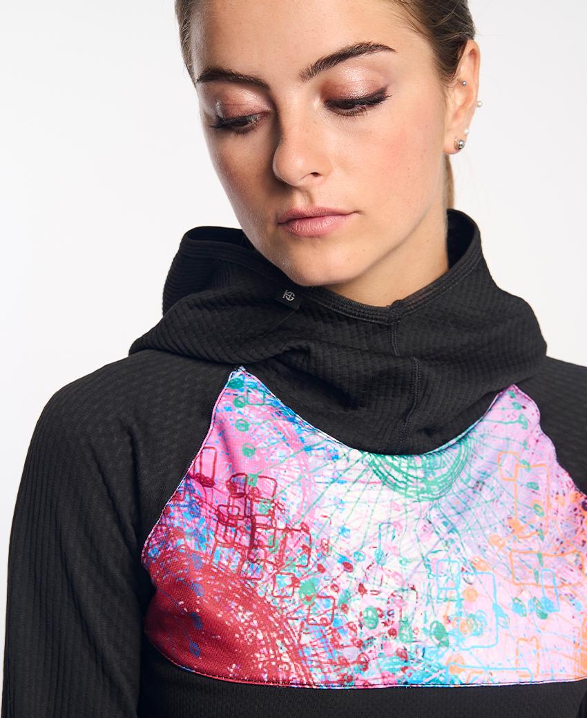 sport hg KONG Sudadera técnica estampada con capucha Outlet online