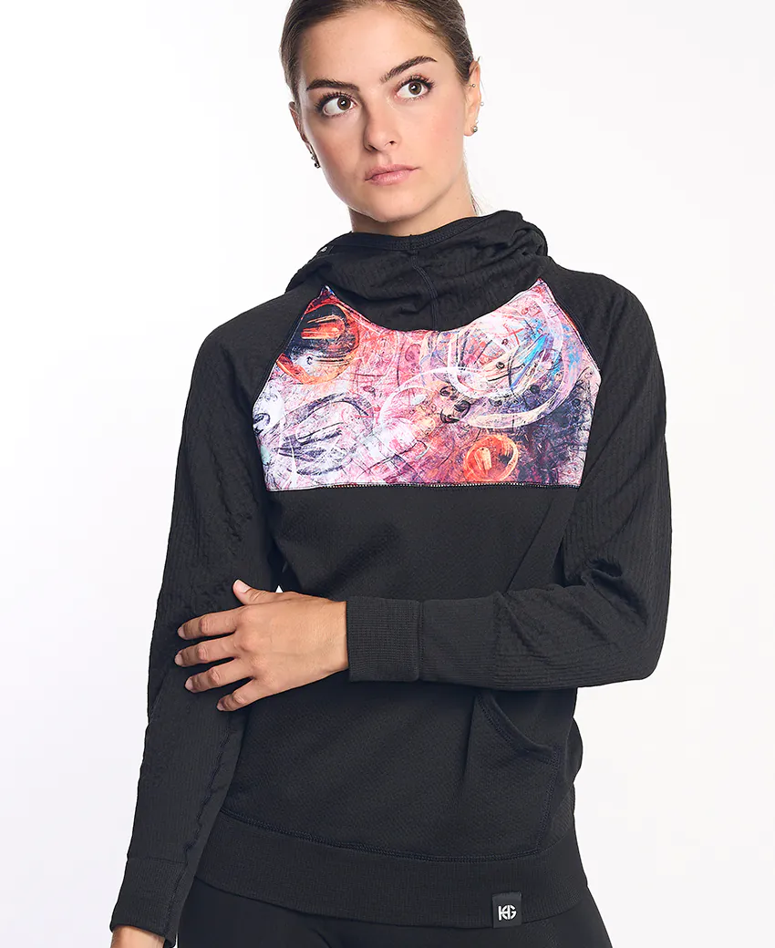 sport hg KONG Sudadera técnica estampada con capucha