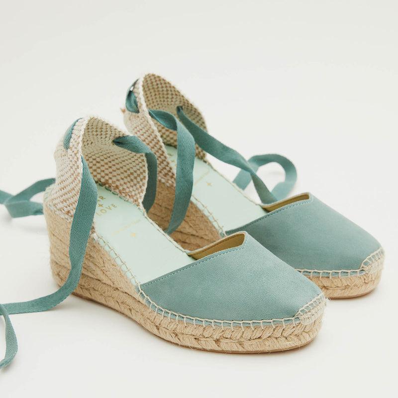 star love alpargata mujer cuña COLUMBA MALIBU cintas Ofertas especiales