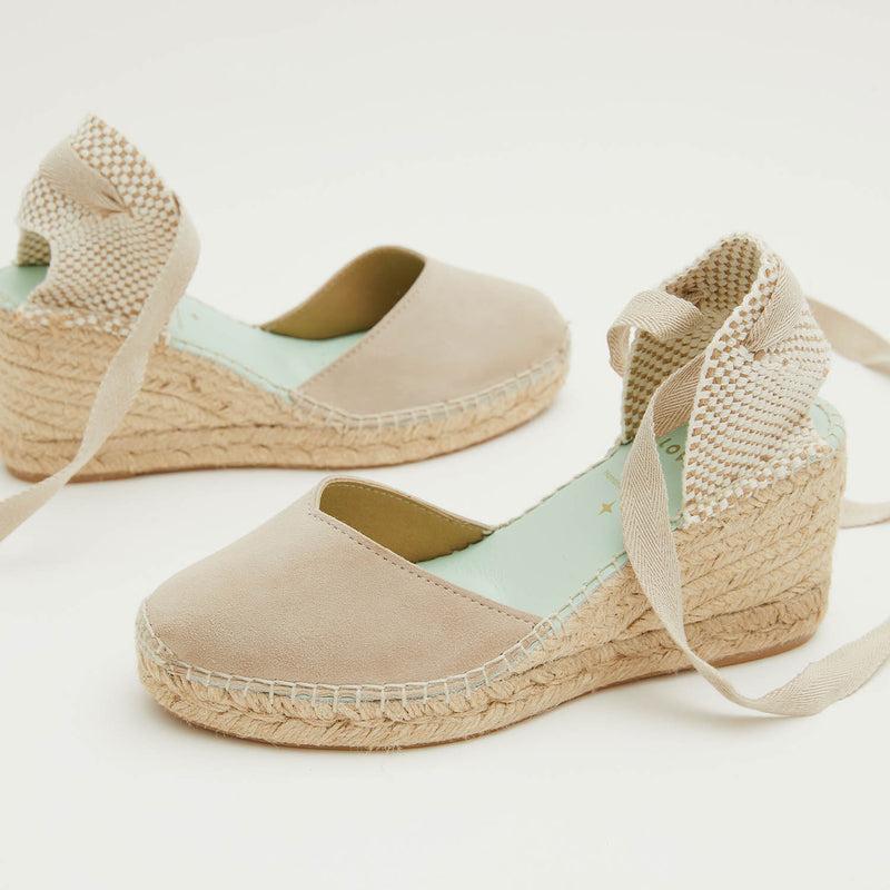 star love Alpargata mujer cuña COLUMBA PIEDRA cintas Oferta especial de fábrica