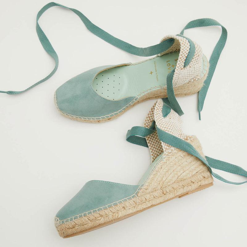 star love alpargata mujer cuña COLUMBA MALIBU cintas Outlet online
