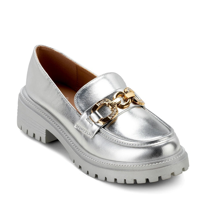 weide Mocasin Mujer Nieve Plateado Weide Promoción trimestral