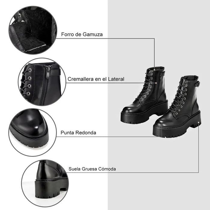 weide BOTINES PLATAFORMA MUJER NEGRO WEIDE CZY585 Descuento por venta flash