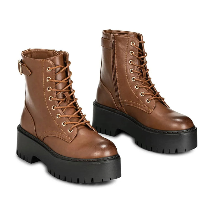 weide BOTINES PLATAFORMA MUJER CAMEL WEIDE CZY585 Venta caliente