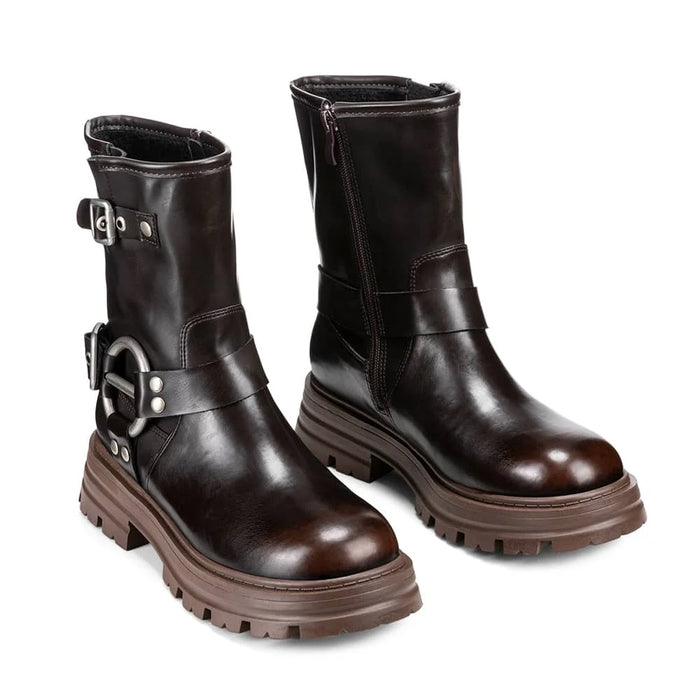 weide BOTINES PLATAFORMA MUJER MARRON WEIDE YL75 Tienda