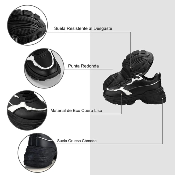 weide ZAPATILLAS PLATAFORMA MUJER NEGRO WEIDE SL06 Mejor oferta