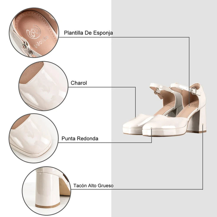 weide ZAPATOS MARY JANE MUJER BEIGE WEIDE YL85 Envío internacional gratuito