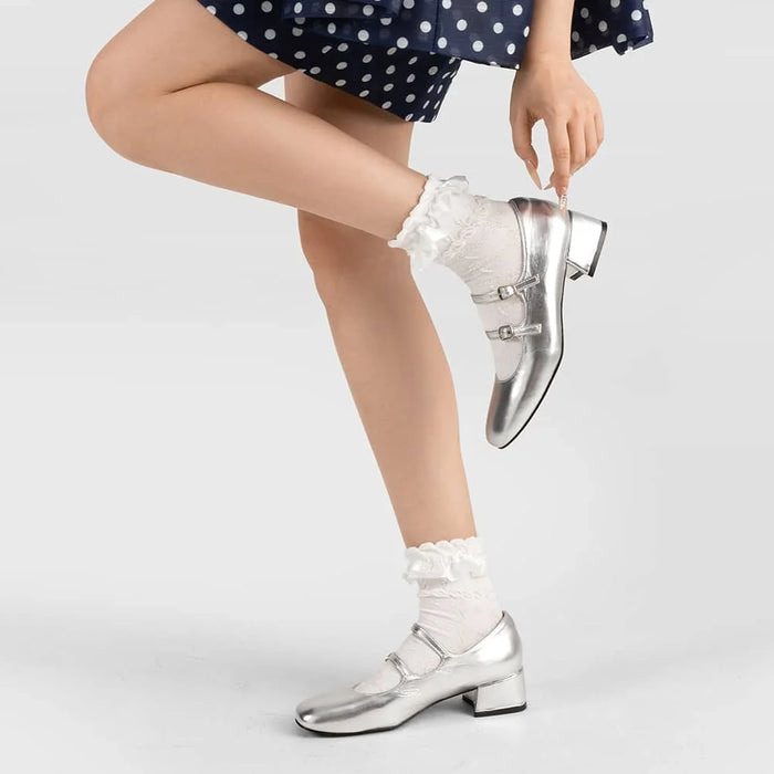 weide ZAPATOS MARY JANE MUJER PLATEADO WEIDE YL66 Ofertas de temporada