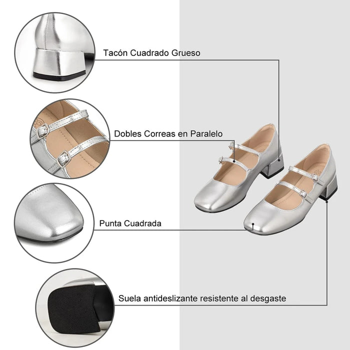 weide ZAPATOS MARY JANE MUJER PLATEADO WEIDE YL66 Ofertas de temporada