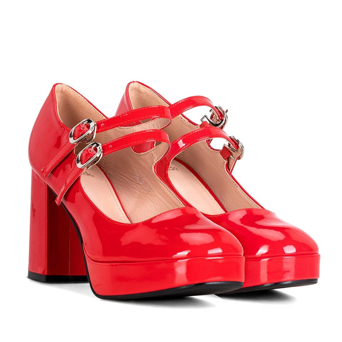 weide Zapatos Mary Jane Mujer Benita Rojo Weide Oferta especial