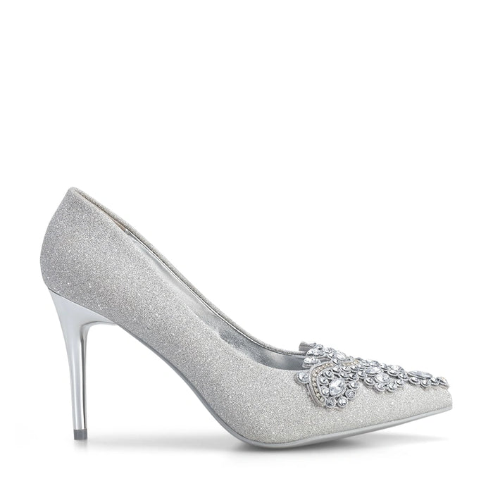 weide Zapatos Taco Mujer Javiera Plateado Weide