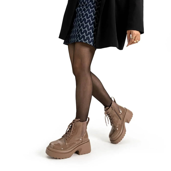 weide BOTINES PLATAFORMA MUJER CAQUI WEIDE DH67 Envío gratis