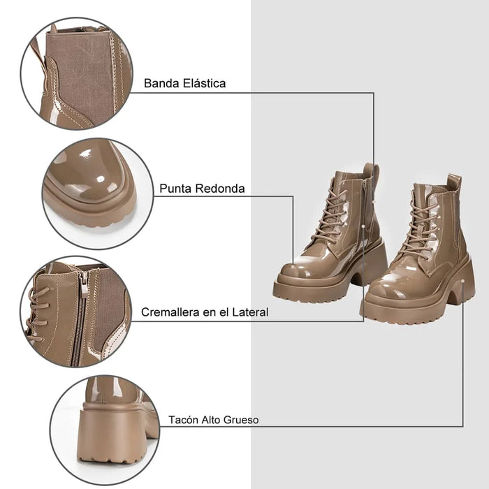 weide BOTINES PLATAFORMA MUJER CAQUI WEIDE DH67 Envío gratis