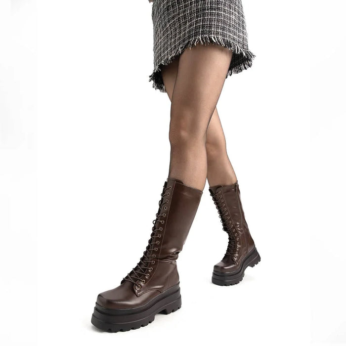 weide BOTAS PLATAFORMA MUJER MARRON WEIDE CZY579 Oferta especial de fábrica