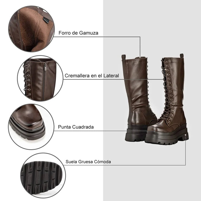 weide BOTAS PLATAFORMA MUJER MARRON WEIDE CZY579 Oferta especial de fábrica