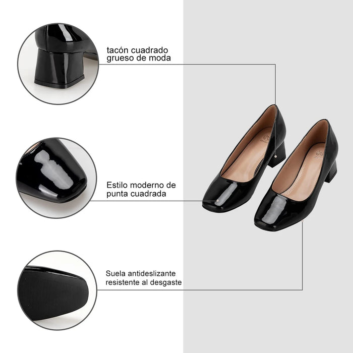 weide Zapatos Taco Mujer Alexia Negro Weide Promoción trimestral