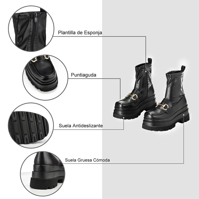 weide BOTINES PLATAFORMA MUJER NEGRO WEIDE CZY578 Superdescuento