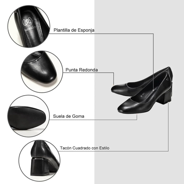 weide ZAPATOS DE TACO MUJER NEGRO WEIDE JS60 Grandes ahorros