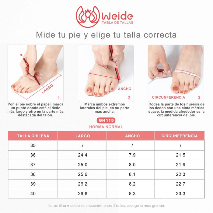 weide MOCASIN TACO MUJER NEGRO WEIDE GH116 Outlet