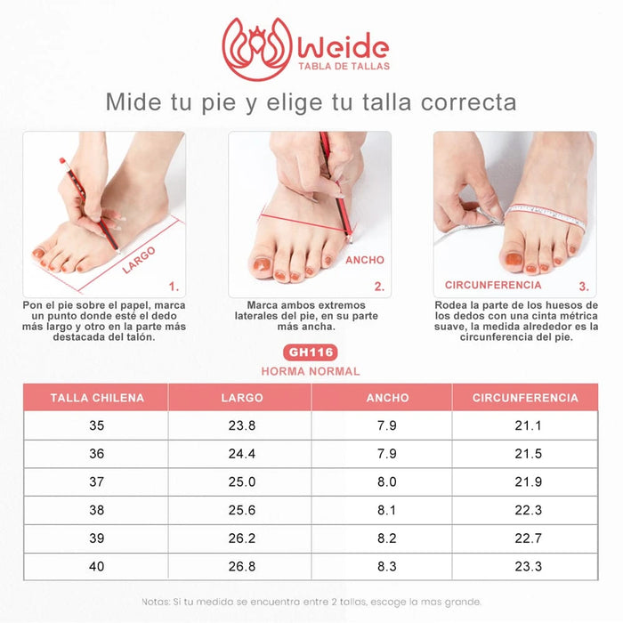 weide ZAPATOS DE TACO MUJER NEGRO WEIDE GH115 Tienda