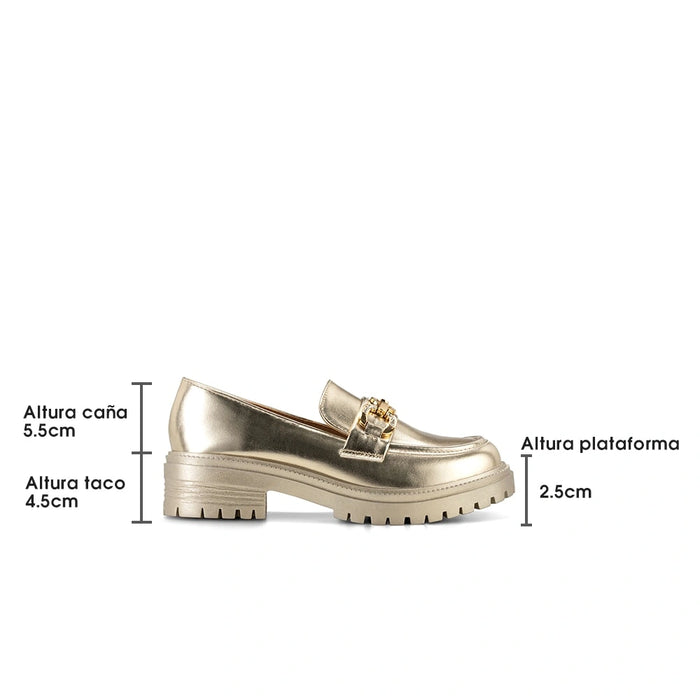 weide Mocasin Mujer Nieve Dorado Weide Precios de Black Friday