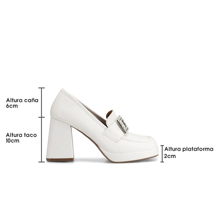 weide Mocasin Mujer Guillermina Blanco Weide Precio ultrabajo