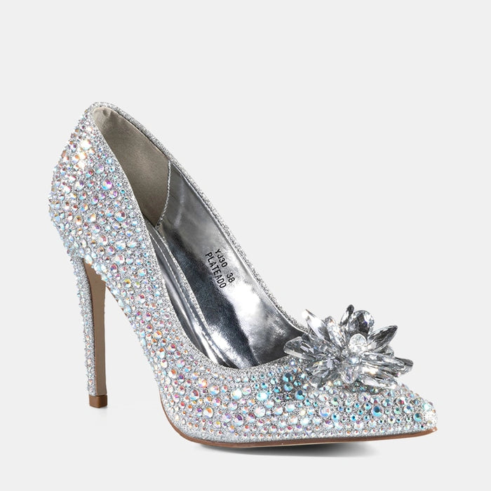 weide Zapatos Taco Mujer Alfonsina Plateado Weide Outlet