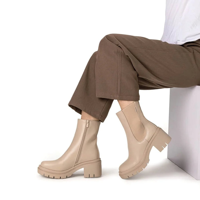 weide BOTINES TACO MUJER BEIGE WEIDE ZS22 Descuento por venta flash