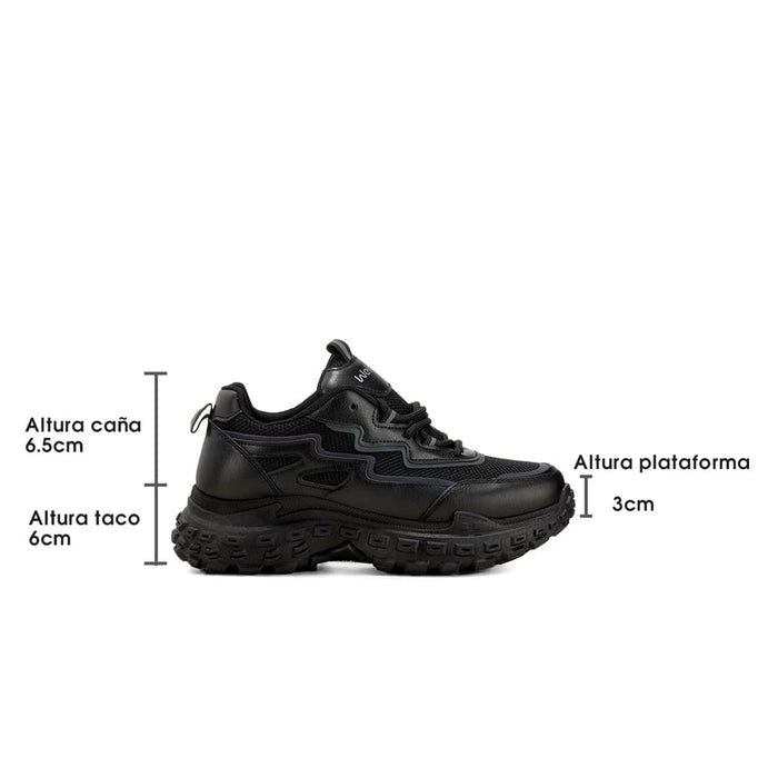 weide ZAPATILLAS PLATAFORMA MUJER NEGRO WEIDE SL02 Tienda de fábrica