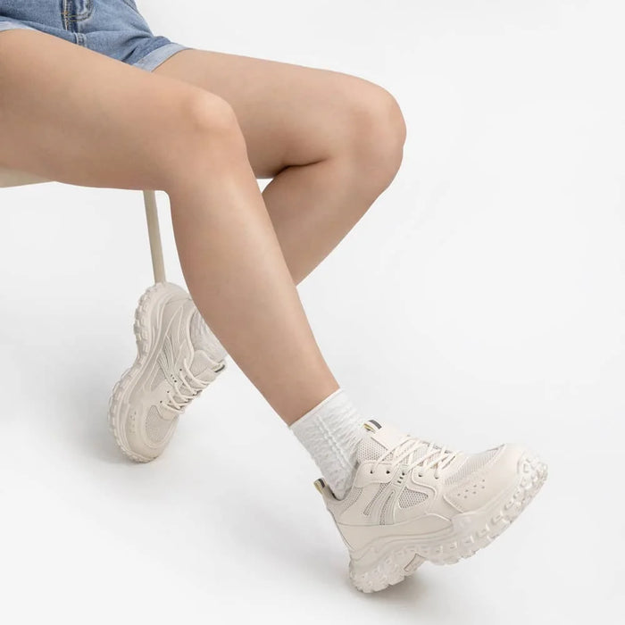 weide ZAPATILLAS PLATAFORMA MUJER BEIGE WEIDE SL03 Ahorra y exporta
