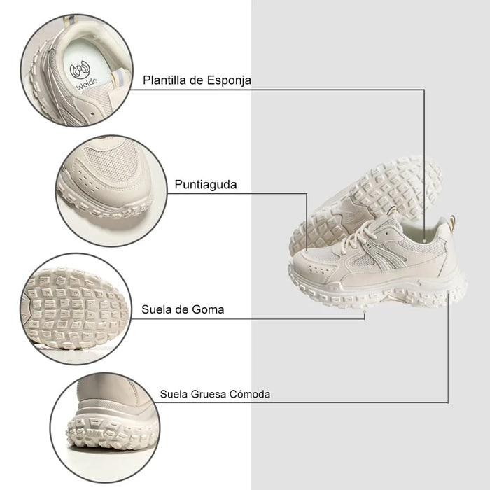 weide ZAPATILLAS PLATAFORMA MUJER BEIGE WEIDE SL03 Ahorra y exporta