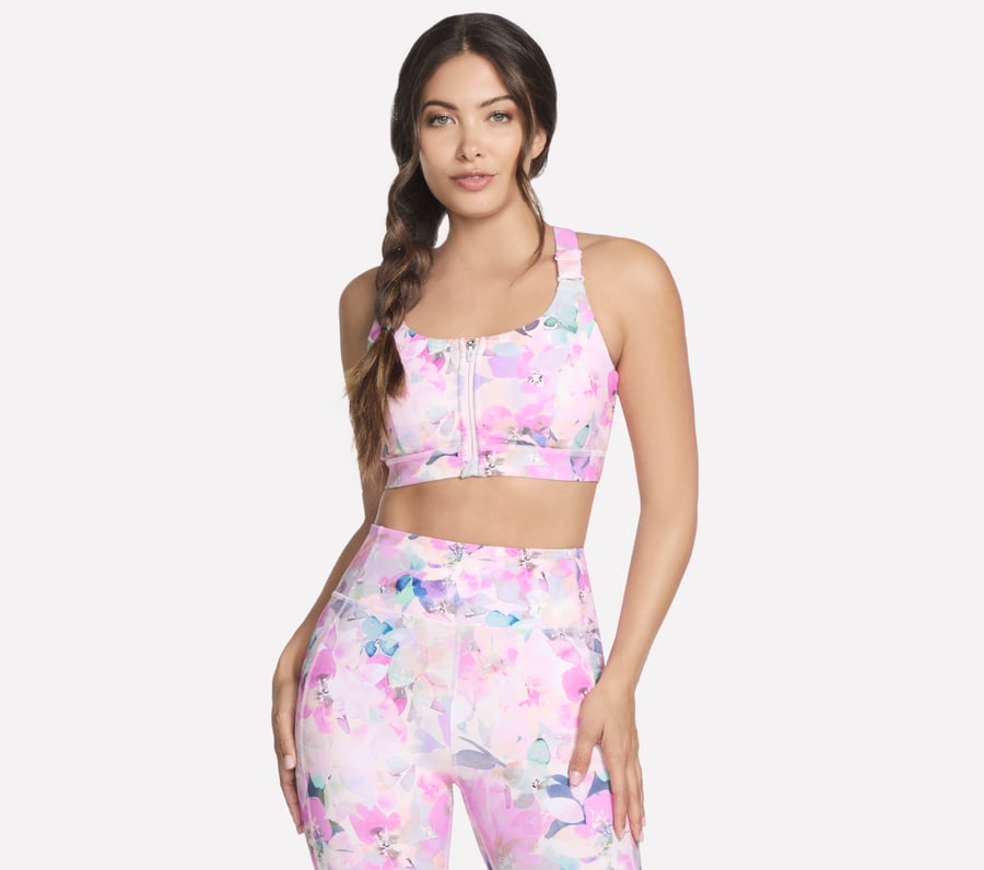 Skechers GO WALK Seascape Floral Zip Front Bra